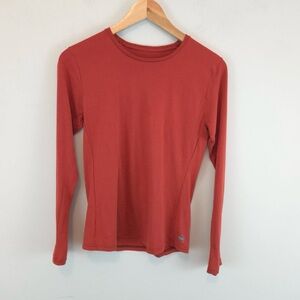 Janji Dark Orange Long Sleeve Running Shirt XS